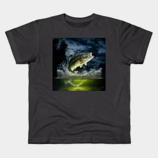 Bass Jumping At Night Kids T-Shirt